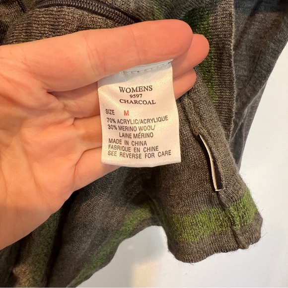 Woolrich Fair Isle Wool Blend Lightweight Zip Front Sweater Nordic - Picture 6 of 10